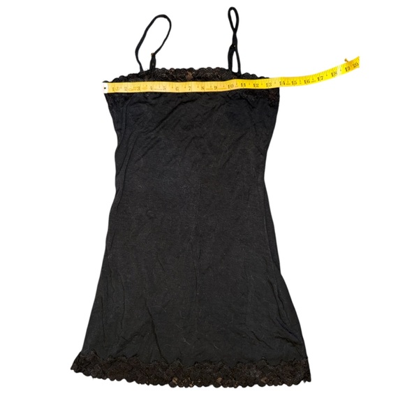 Black Mini Dress With Lace Trim - Picture 13 of 14